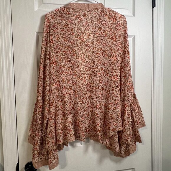 NWT Free People Lola Printed Kimono Size M - Picture 7 of 10